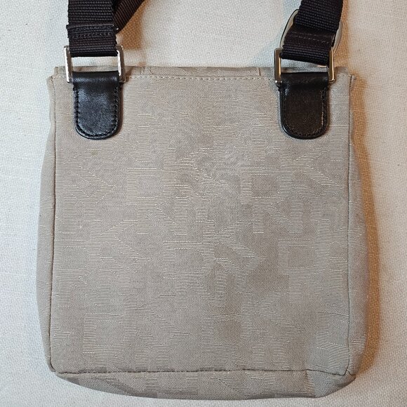 DKNY Beige Monogram Satchel Shoulder Strap Bag - Picture 3 of 6